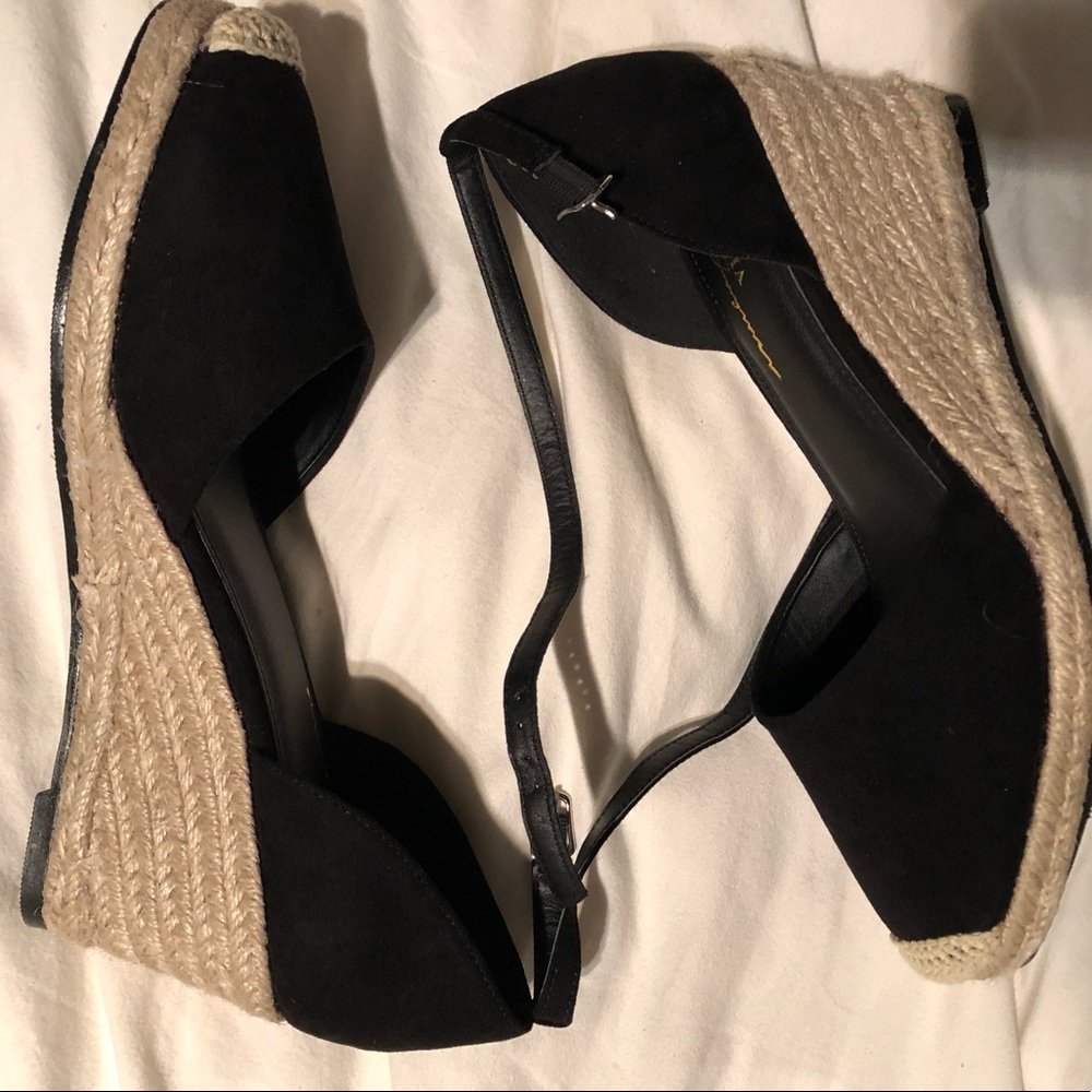 COPY - NEW Black Suede Wedges from Agaci
